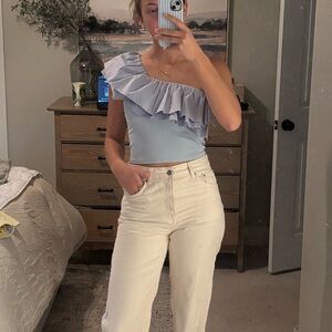 One-Shoulder Ruffled Top Anthropologie